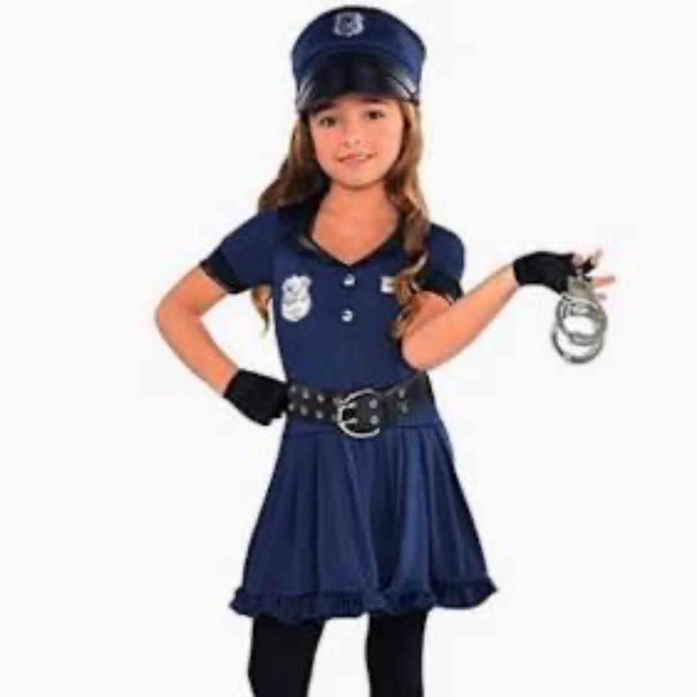 Girls Cop Cutie Costume -EUC. Size L (12-14)